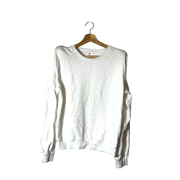 Sundry White Paded Crewneck Sweatshirt Size 2 Womens - Picture 2 of 7
